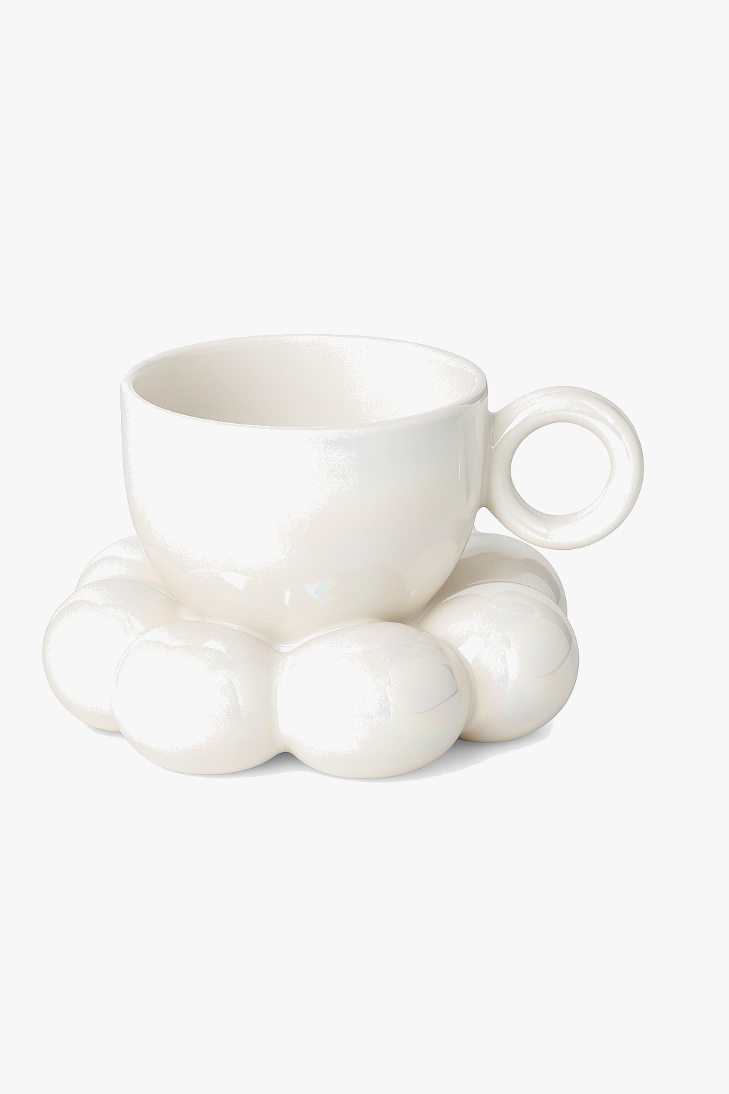 Ensemble tasse ceramique nuage soucoupe fleur style mignon