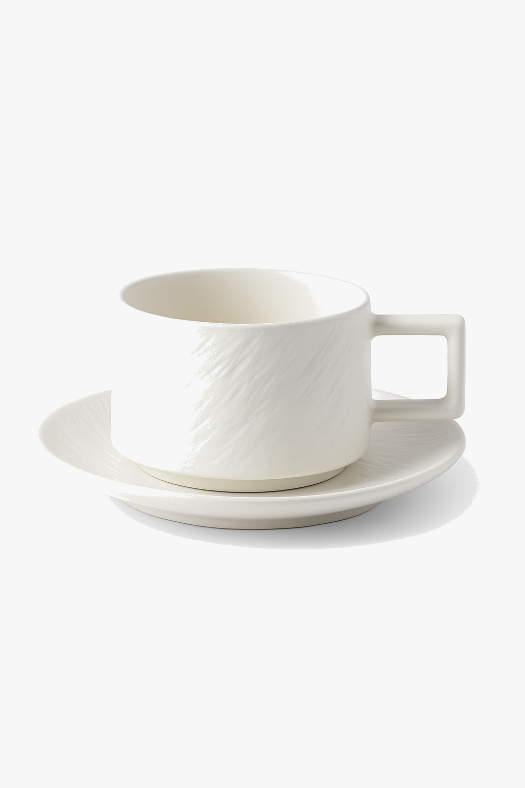 Ensemble tasse et soucoupe céramique style minimaliste durable