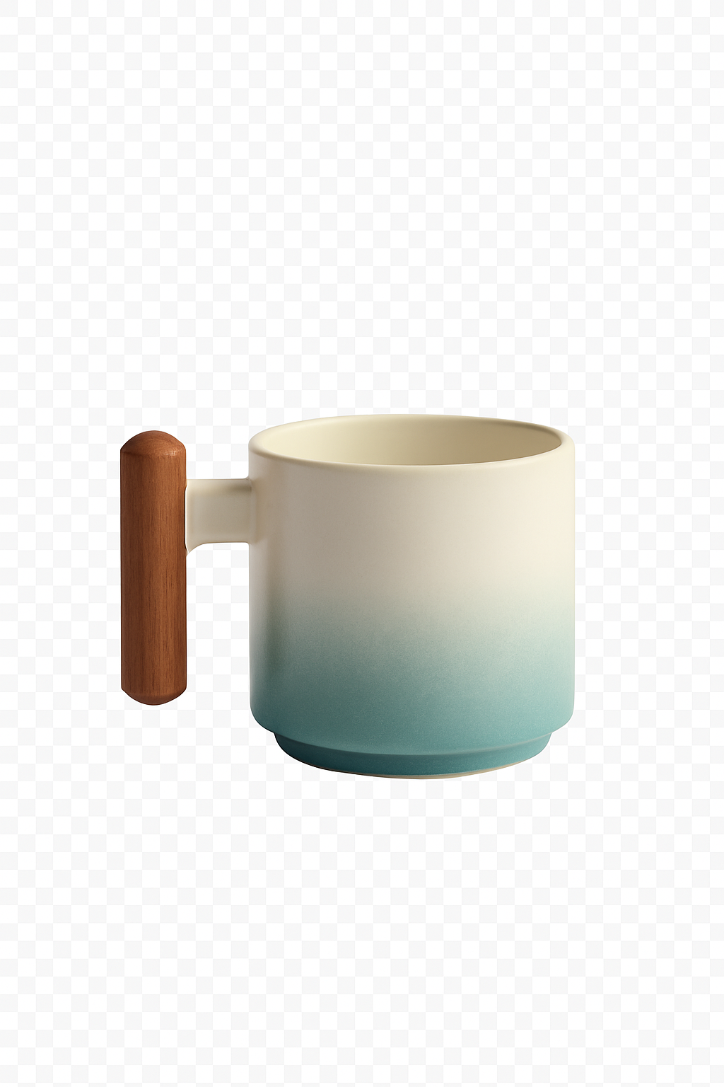 Ensemble tasses expresso bois style minimaliste italien - vue 2 sur 2