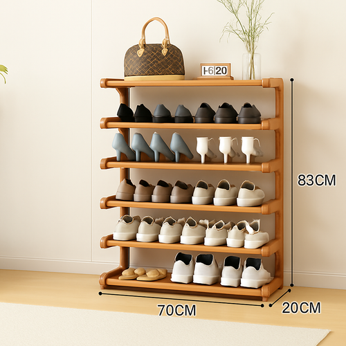 etagere de rangement a chaussures en bois multicouches resistente à lhumidité - vue 8 sur 11
