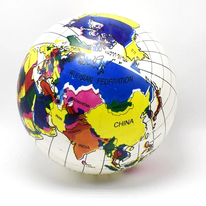globe terrestre gonflable en pvc pour apprendre en s'amusant