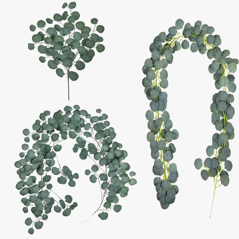 guirlande d'eucalyptus artificiel pour décoration de mariage et table