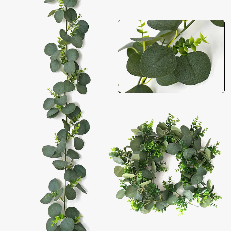 guirlande eucalyptus artificielle pour décoration de mariage et jardin
