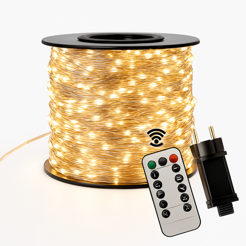 guirlande lumineuse argentée étanche pour décorations extérieures Noël mariage