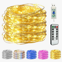 guirlande lumineuse led en cuivre avec télécommande et modes d'éclairage