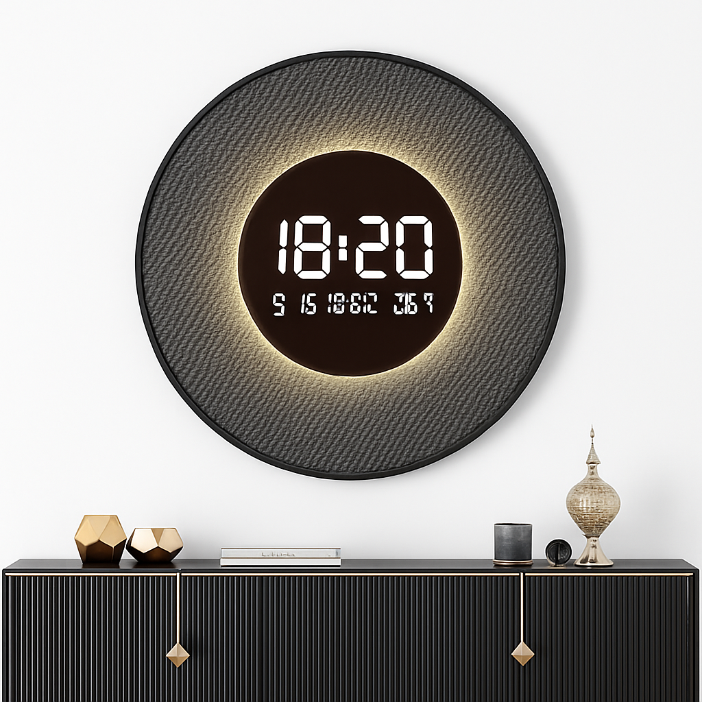 horloge décorative numérique lumineuse pour restaurant et décoration intérieure - vue 6 sur 8