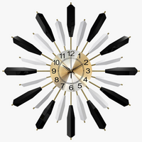 horloge murale de luxe nordique décorative et silencieuse