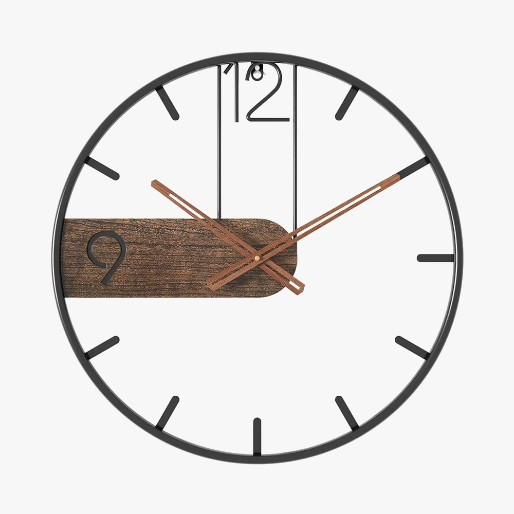 horloge murale en fer design rétro nordique créative décoration intérieure