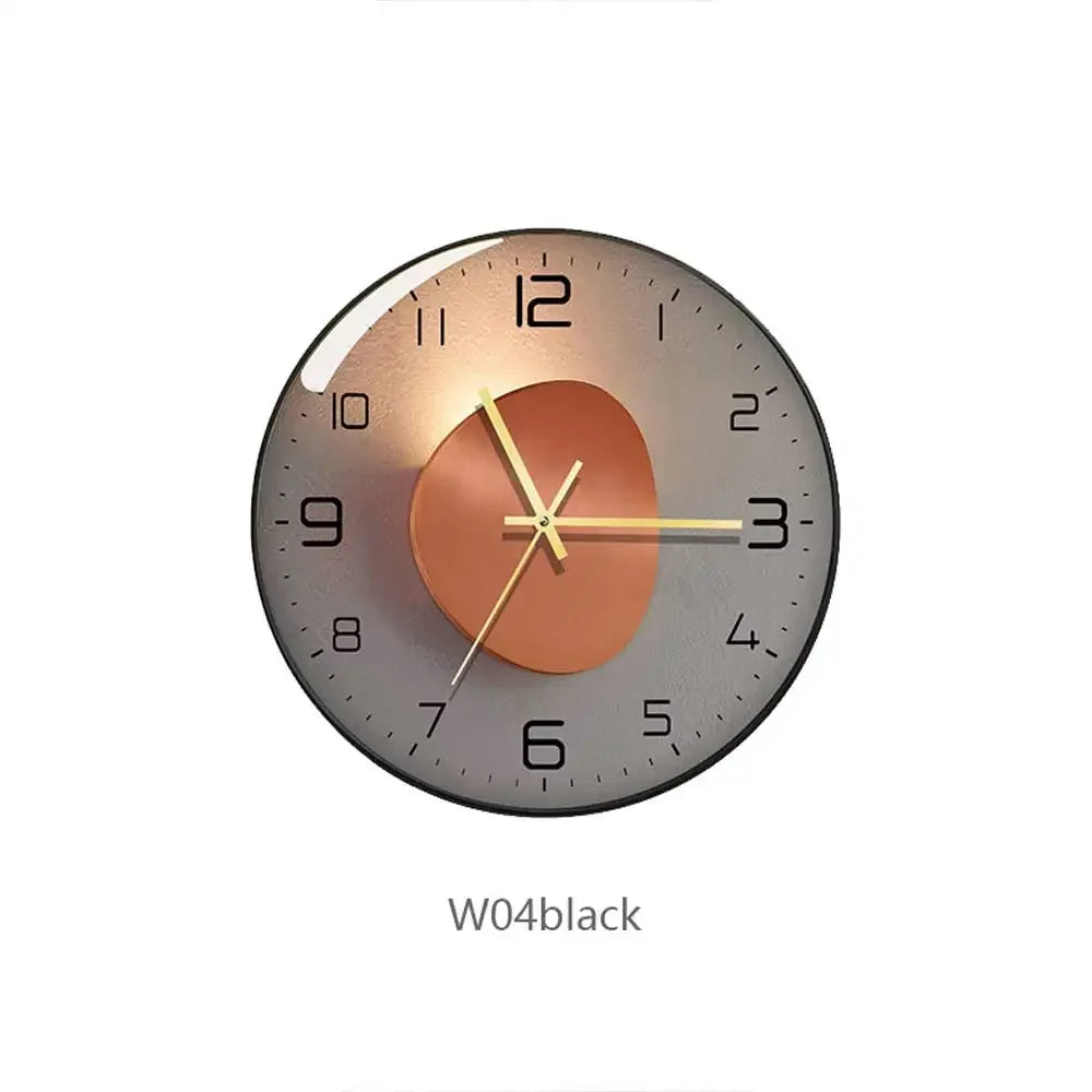 horloge murale en verre design moderne géométrique créatif décoratif