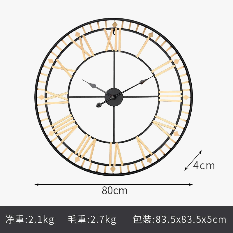 horloge murale grande taille design moderne style européen à suspendre