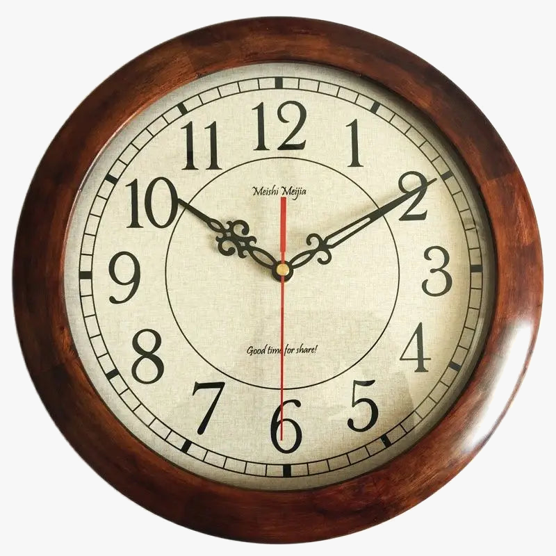 horloge murale japonaise en bois vintage décoration silencieuse