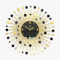 horloge murale luxe design créatif silencieuse pour décoration moderne