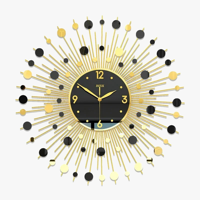 horloge murale luxe design créatif silencieuse pour décoration moderne