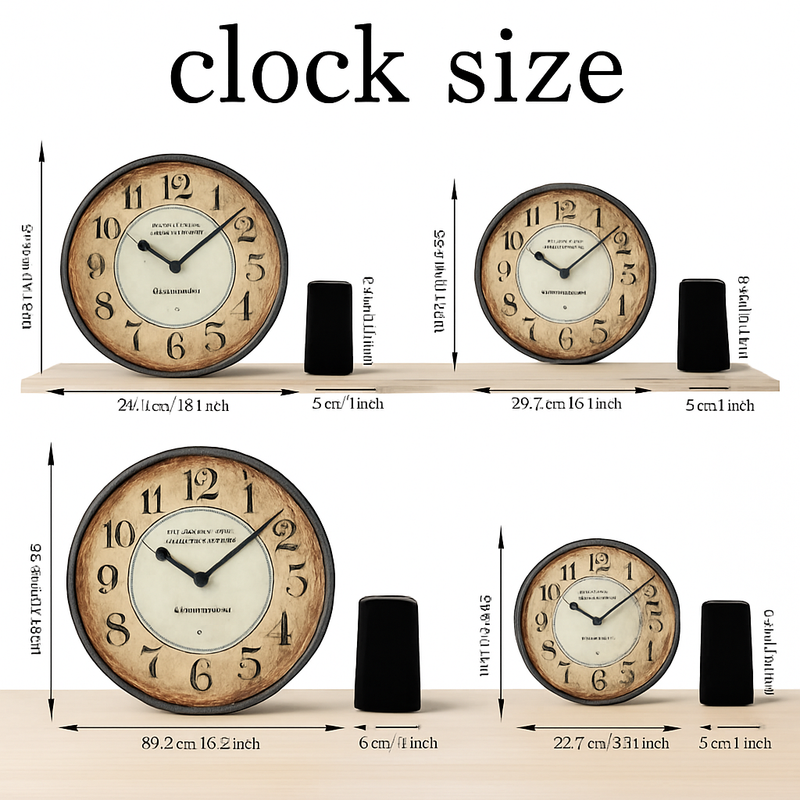 horloge murale rétro en bois motif paris pour décoration intérieure silencieuse