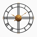 Horloge murale ronde en métal industriel 50cm Restaurant