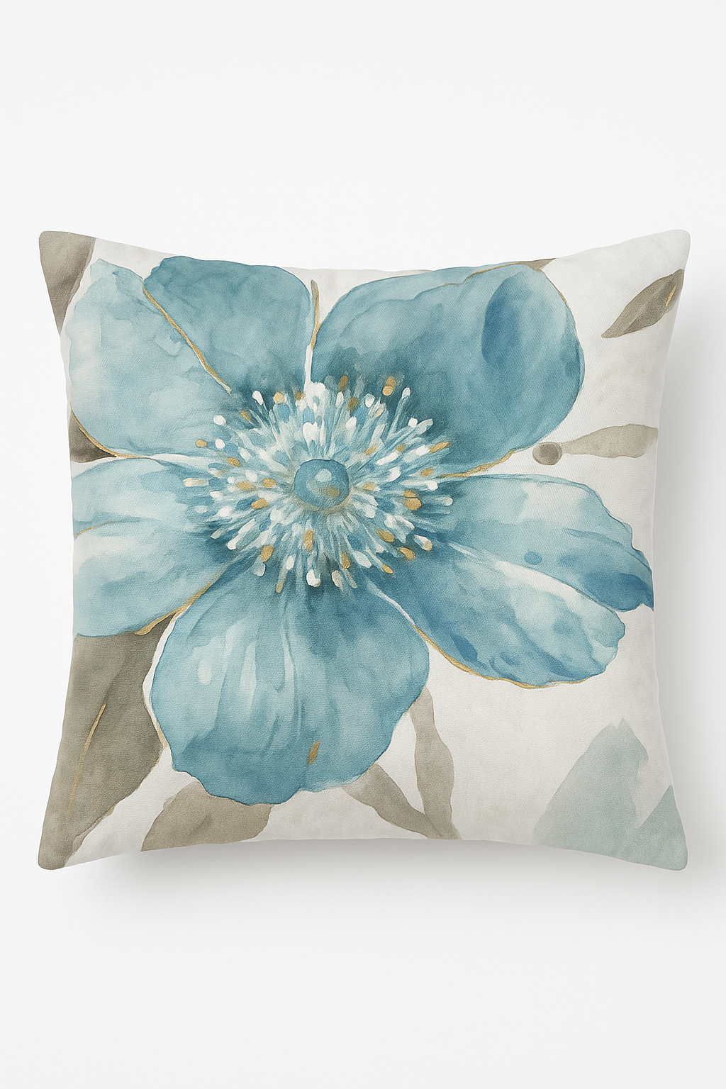 housse de coussin à motif floral feuilles de ginkgo