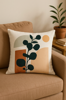 housse de coussin abstraite art plant 45x45 cm