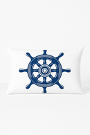 housse de coussin bleu à motif animaux marins 30 x 50 cm