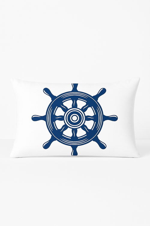housse de coussin bleu à motif animaux marins 30 x 50 cm