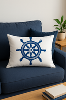 housse de coussin bleu à motif animaux marins 30 x 50 cm