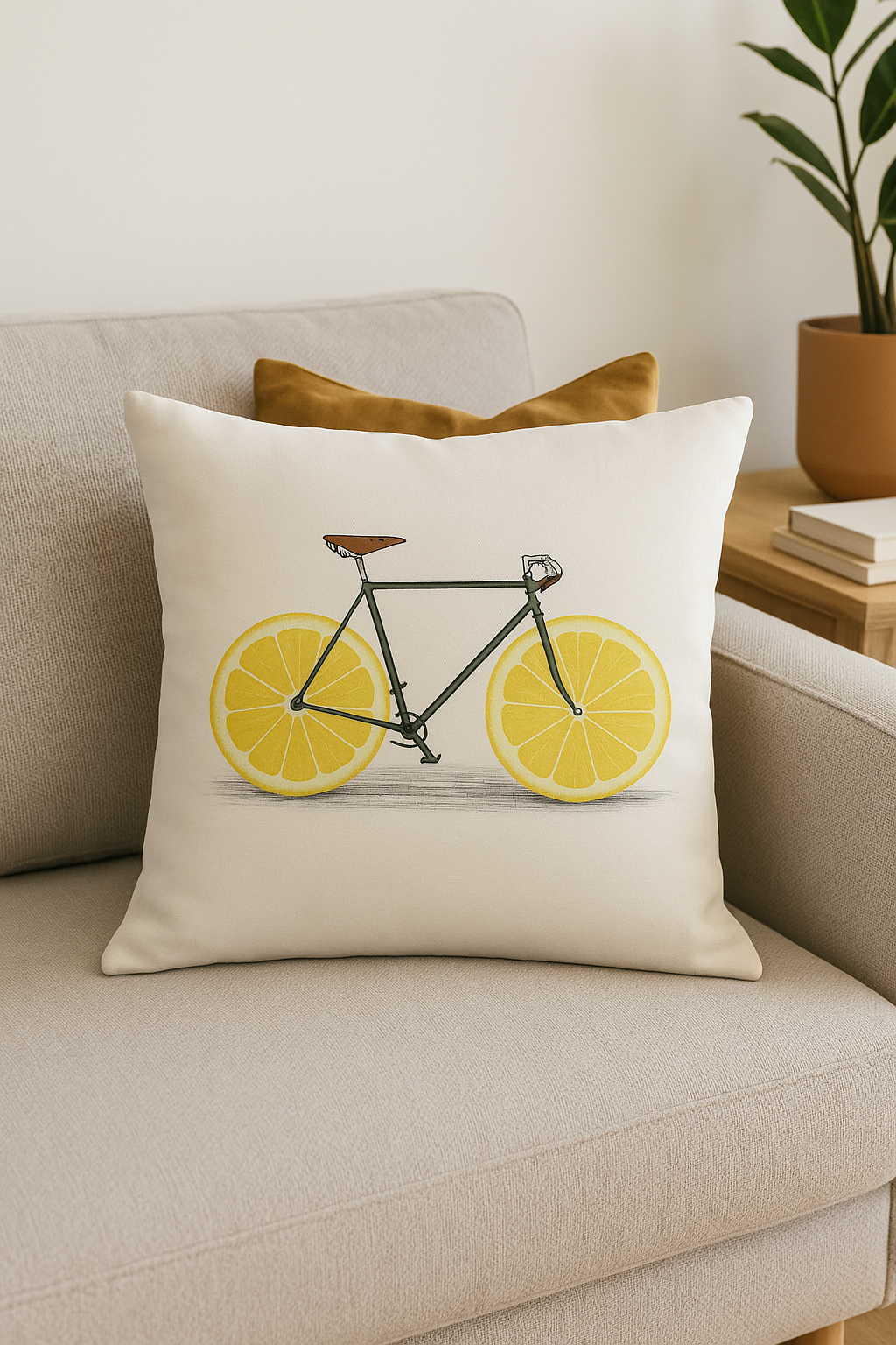 housse de coussin carrée 45 cm motif tournesol jaune créatif - vue 3 sur 2