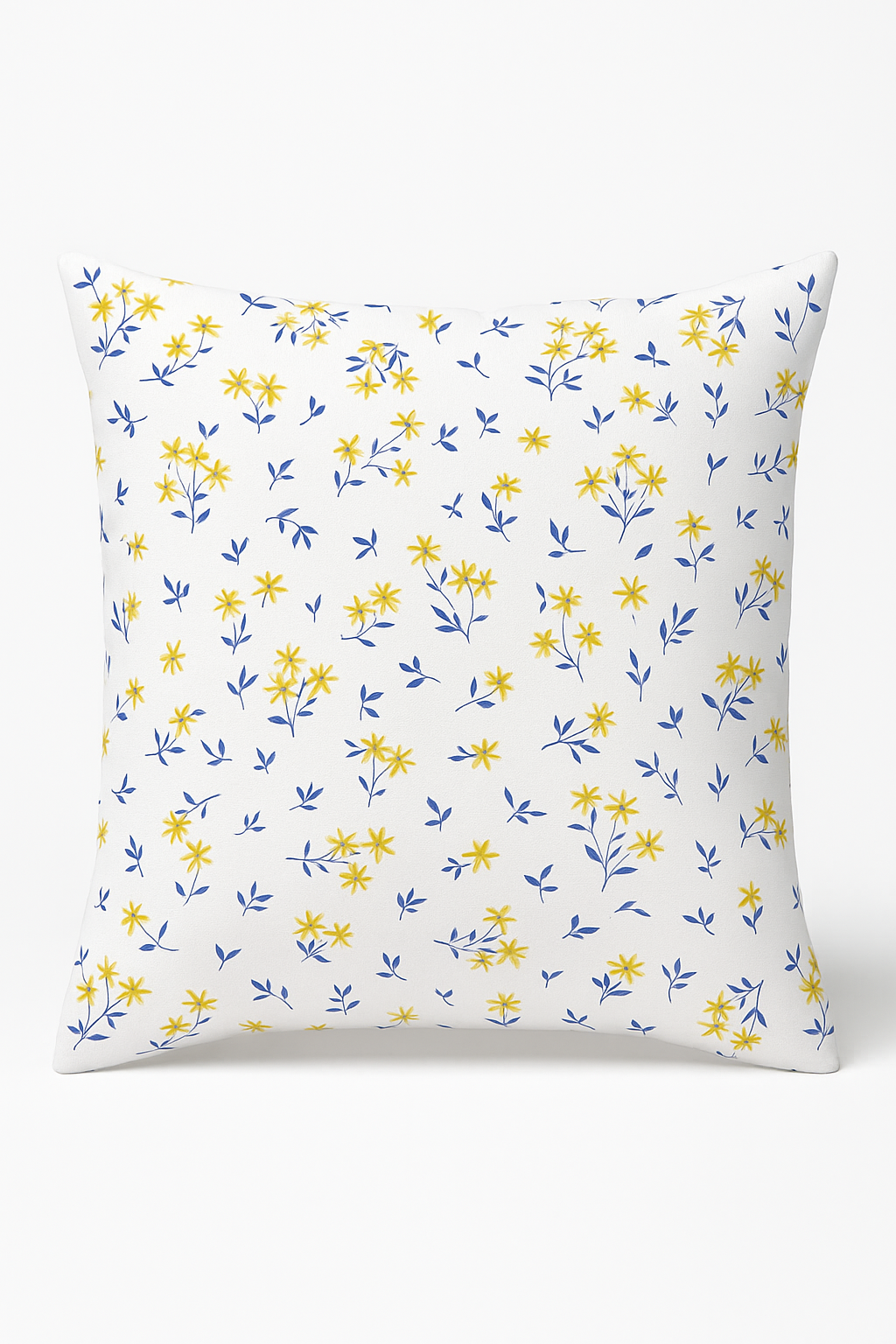 housse de coussin carrée à fleurs aquarelle 45 cm x 45 cm