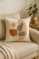 housse de coussin carrée art plant 45x45 cm abstrait pour canapé