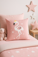 housse de coussin carrée flamant rose tropical 45 cm x 45 cm