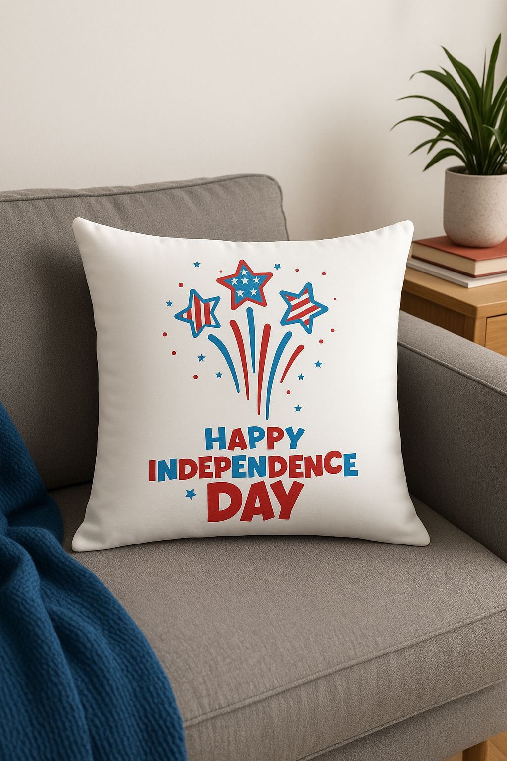 housse de coussin carrée love usa pour décoration festive
