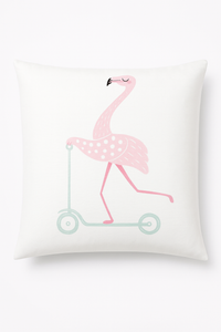 housse de coussin carrée motif flamant rose décoratif pour vos espaces