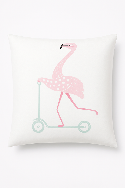 housse de coussin carrée motif flamant rose décoratif pour vos espaces