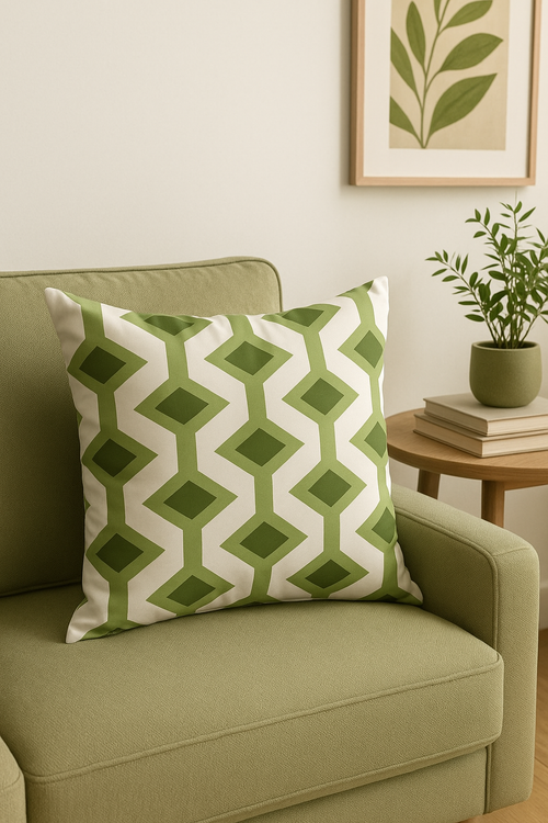 housse de coussin créative avec feuilles vertes pour un style unique - vue 2 sur 2