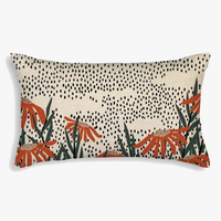 housse de coussin décorative motif feuilles de tournesol