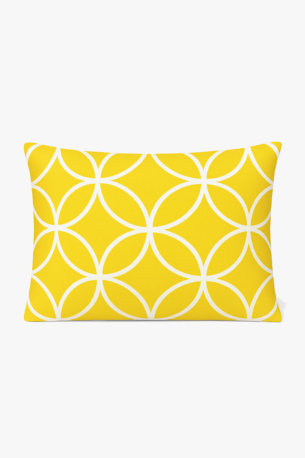housse de coussin décorative motif géométrique jaune moderne