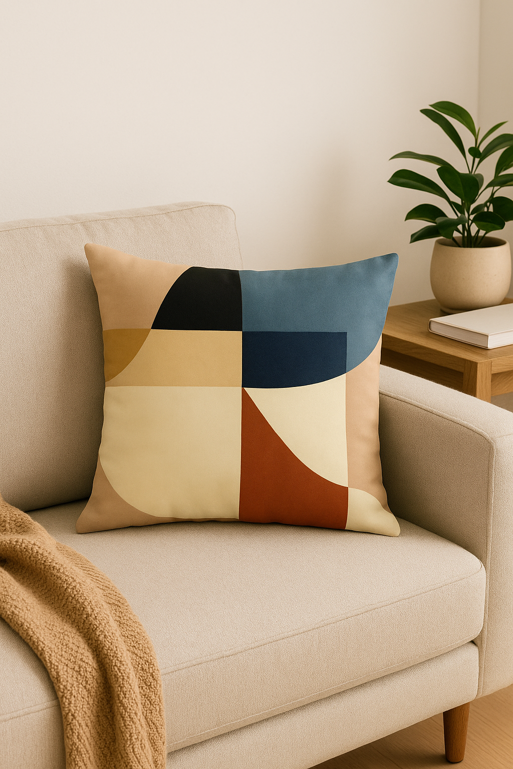 housse de coussin décorative abstraite style nordique pour salon