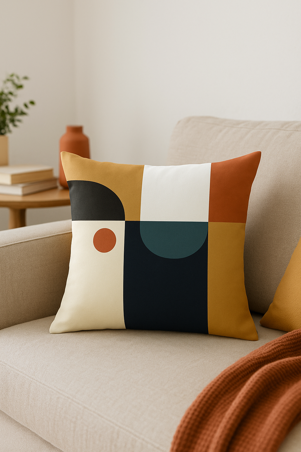 housse de coussin décorative abstraite style nordique pour salon