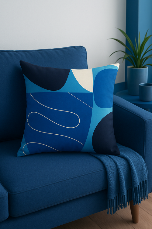 housse de coussin décorative abstraite style nordique pour salon - vue 2 sur 2