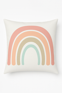 housse de coussin décorative arc-en-ciel et géométrique pour canapé
