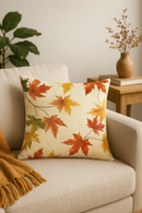 housse de coussin décorative feuilles d'érable automne