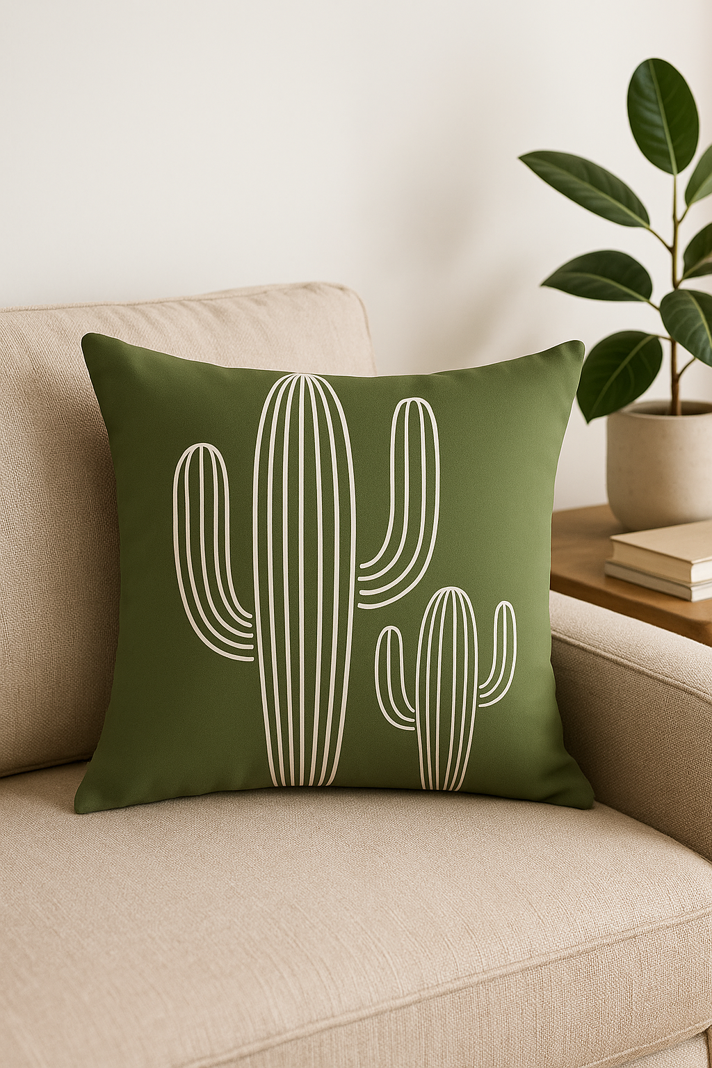 housse de coussin décorative feuilles vertes créatives pour intérieur