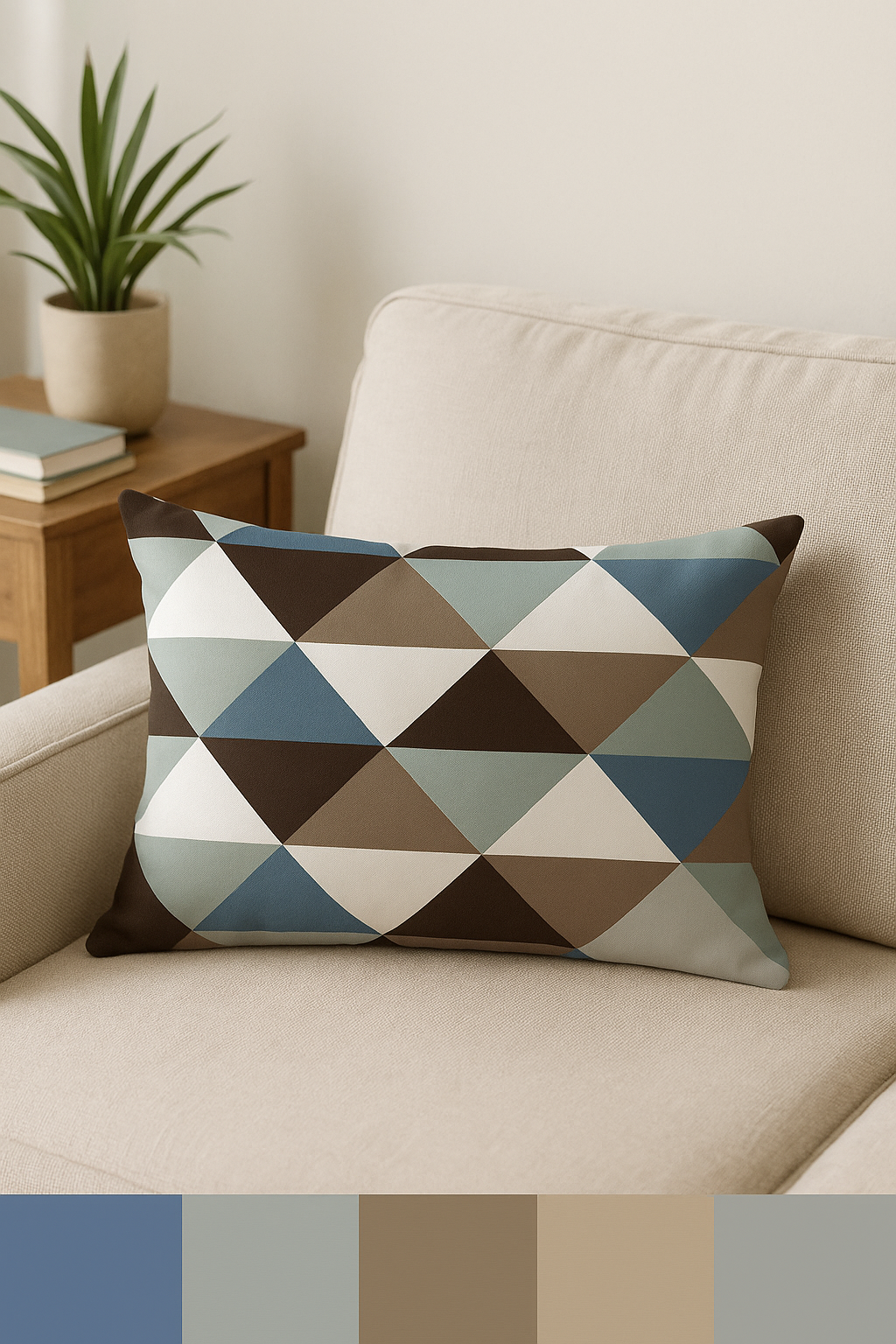 housse de coussin décorative géométrique noir et jaune 30 x 50 cm - vue 2 sur 2