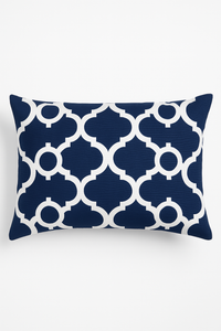 housse de coussin décorative géométrique noir et jaune 30 x 50 cm