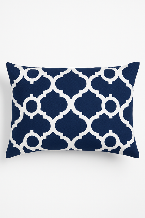 housse de coussin décorative géométrique noir et jaune 30 x 50 cm