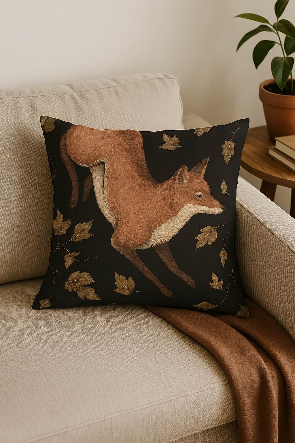 housse de coussin décorative motif animaux colorés pour intérieur