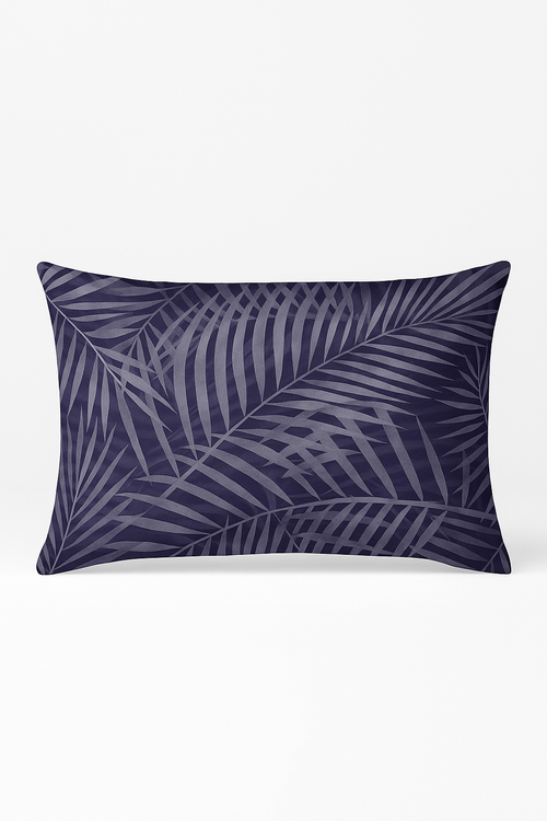 housse de coussin décorative motif feuilles tropicales vertes 30 x 50 cm