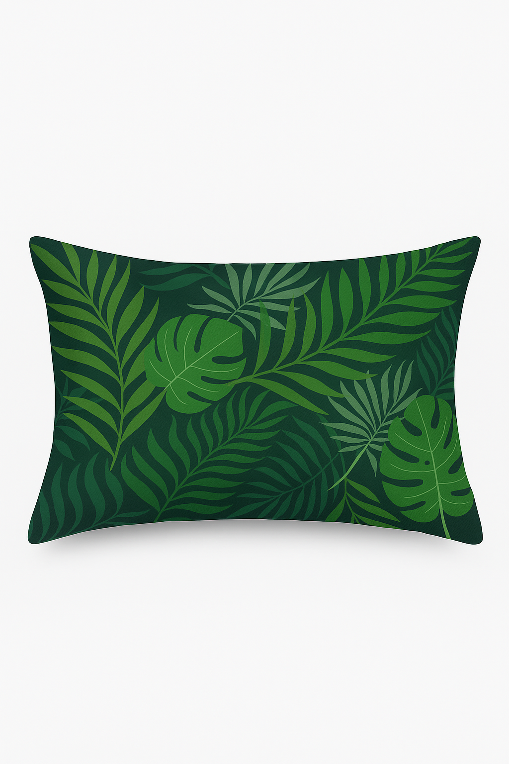 housse de coussin décorative motif tropical vert 30 x 50 cm