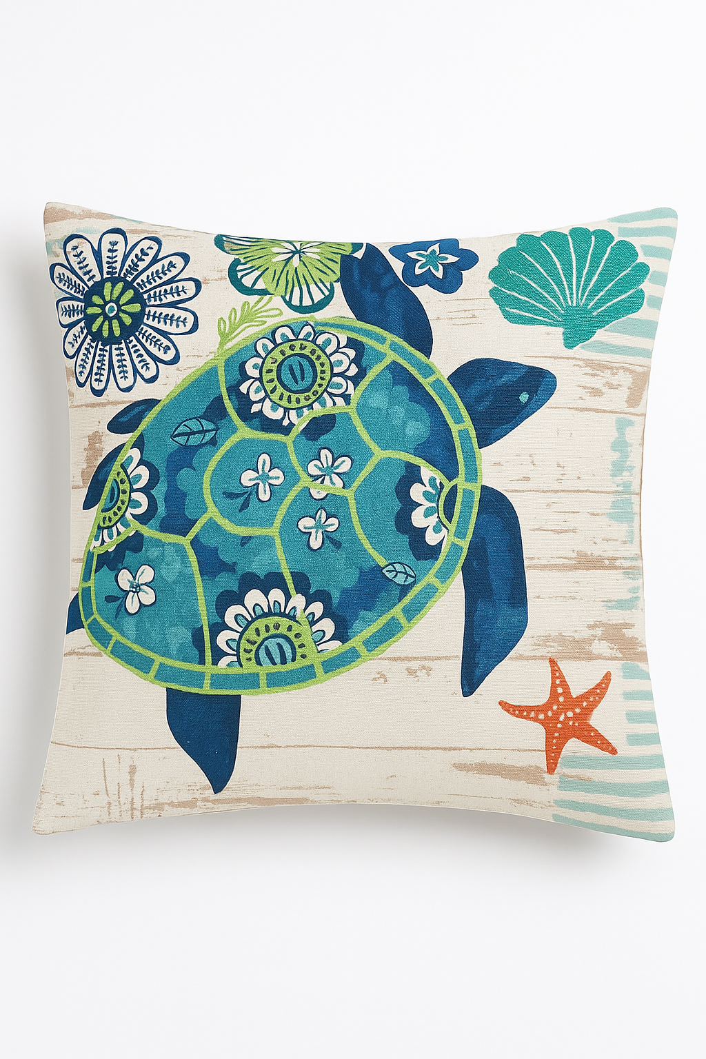 housse de coussin décorative tortue marine motif animal