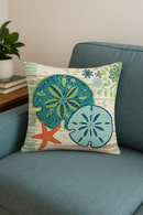 housse de coussin décorative tortue marine motif animal