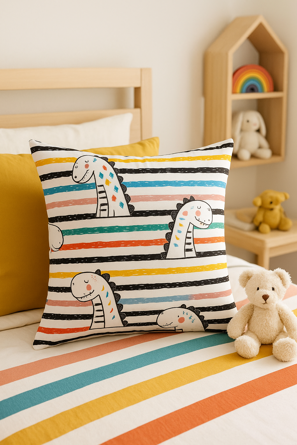 housse de coussin dinosaure mignon décoration luxe pour la maison - vue 3 sur 2