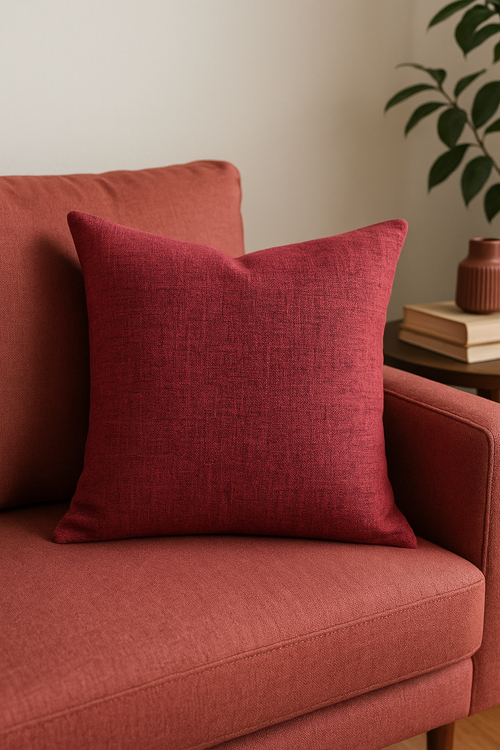 housse de coussin en lin épais personnalisable disponible en plusieurs tailles - vue 2 sur 2
